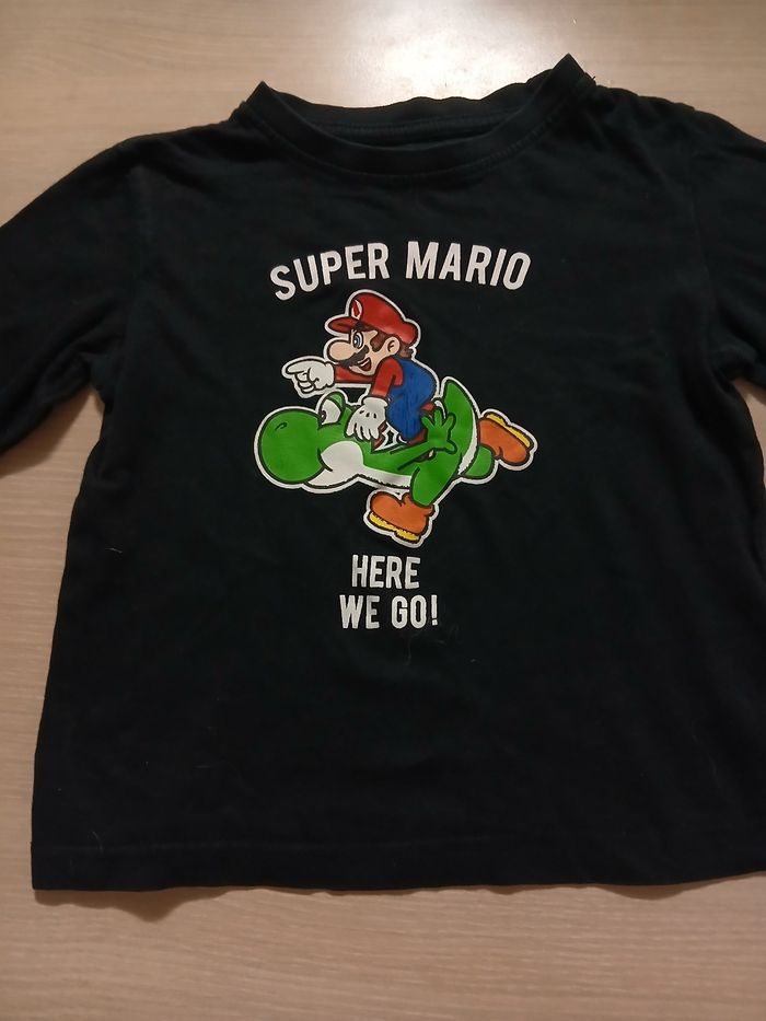 Pull fin en coton garcon taille 4 ans super mario - photo numéro 4