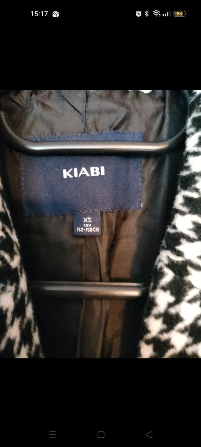 Beau manteau pied de poule Kiabi XS - photo numéro 2