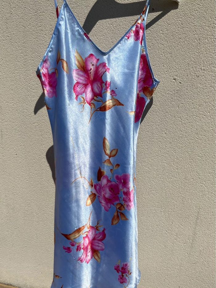 Nuisette lingerie- robe légère effet satin - imprimé floral- summer dress - photo numéro 6
