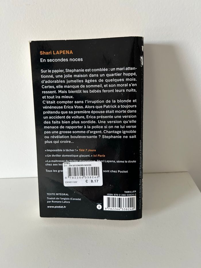 Livre thriller en secondes noces - photo numéro 2