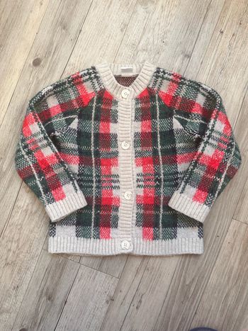 Gilet à carreaux écossais Noël  h&m 18/24 mois