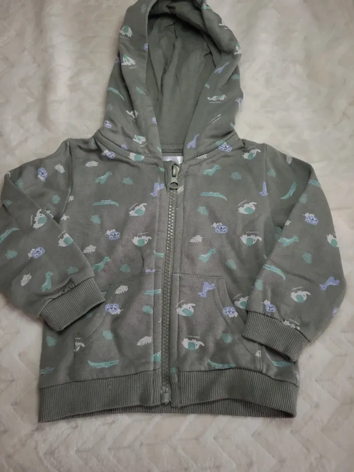 👶Sweat zippé Mes Petits Cailloux taille 6mois-68cm👶