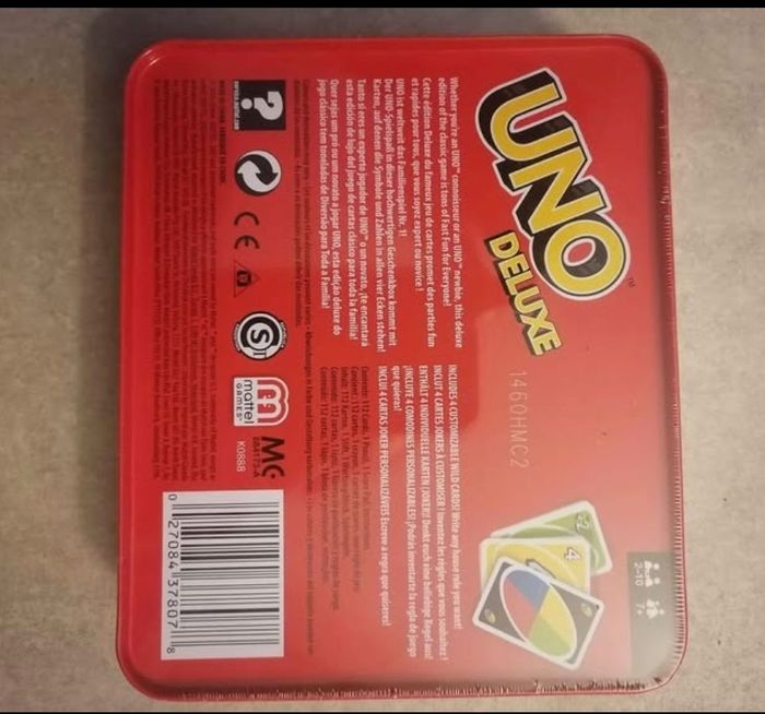 🃏 Jeu UNO Deluxe NEUF ( boîte métallique) 🃏 - photo numéro 2