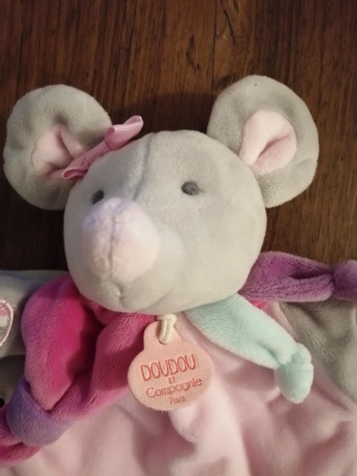 Peluche  marionnette doudou et compagnie Pearly souris - photo numéro 3
