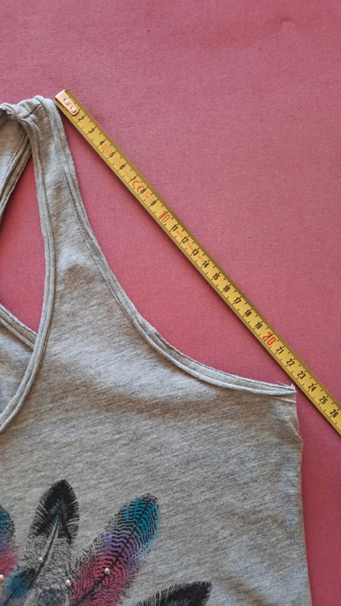 Débardeur gris imprimé taille L - photo numéro 5
