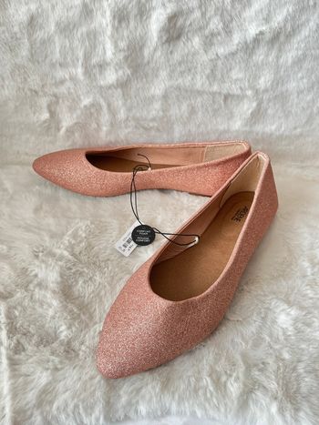Ballerines roses nude pailletées pointure 38