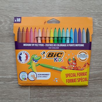 Lot de 18 feutres de coloriage Bic Kids NEUF