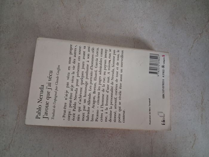 Livre j'avoue que j'ai vécu- Pablo Neruda - photo numéro 2
