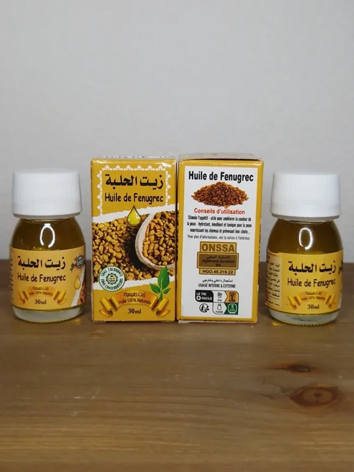 2 huiles de fenugrec 2x30ml 100% naturelle