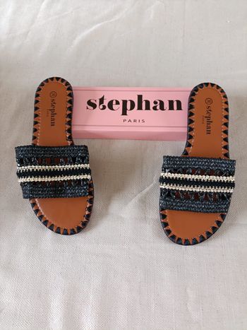 🖤 Claquettes Plates Stephan Paris – Taille 36 – Neuves avec boîte