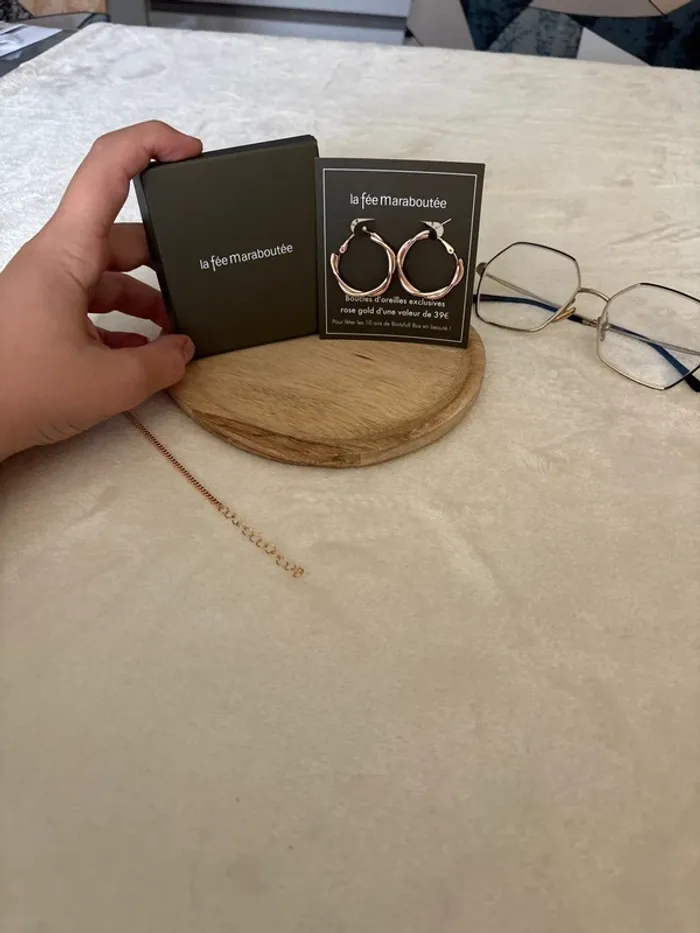 boucle d’oreille rose gold la fée maraboutée