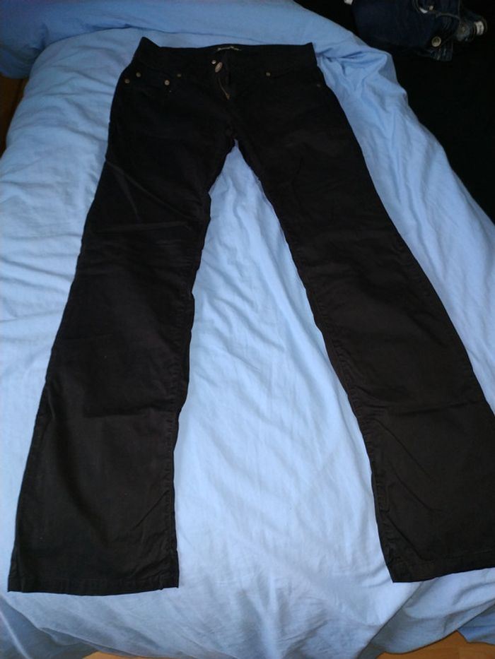 pantalon femme noir tissu