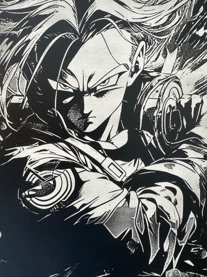 Tableau Trunks attaque Dragon Ball en toile 30x40cm - photo numéro 7