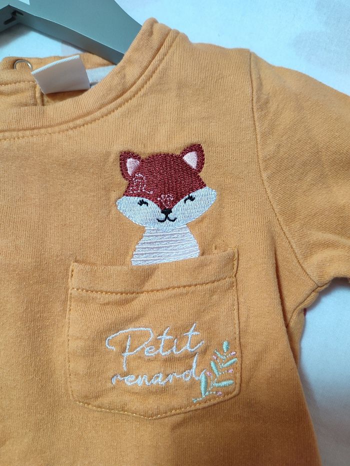 Robe molletonnée - Theme Renard - Automne - 12 mois - Très bon état - P'tit bisou - photo numéro 5