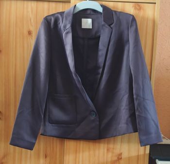 Veste blazer violette simple bouton taille 38