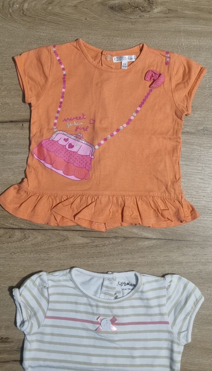 Lot t-shirts MC 12 mois - photo numéro 9
