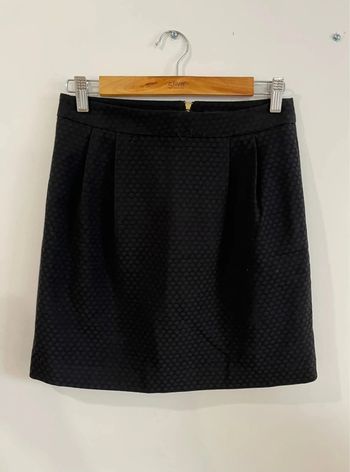 Jupe à pois noire Monoprix