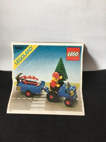 Lego vintage NOTICE set 6647 tracteur voirie Legoland