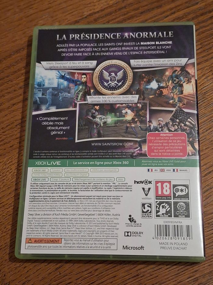 Jeu xbox 360 Saints row IV - photo numéro 2