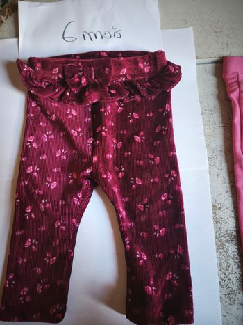 Différents pantalons fille 6mois