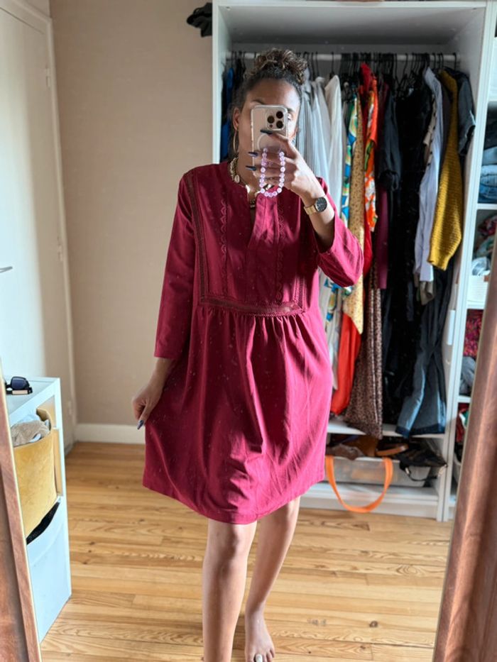 Robe bordeaux dentelle best mountain - photo numéro 2