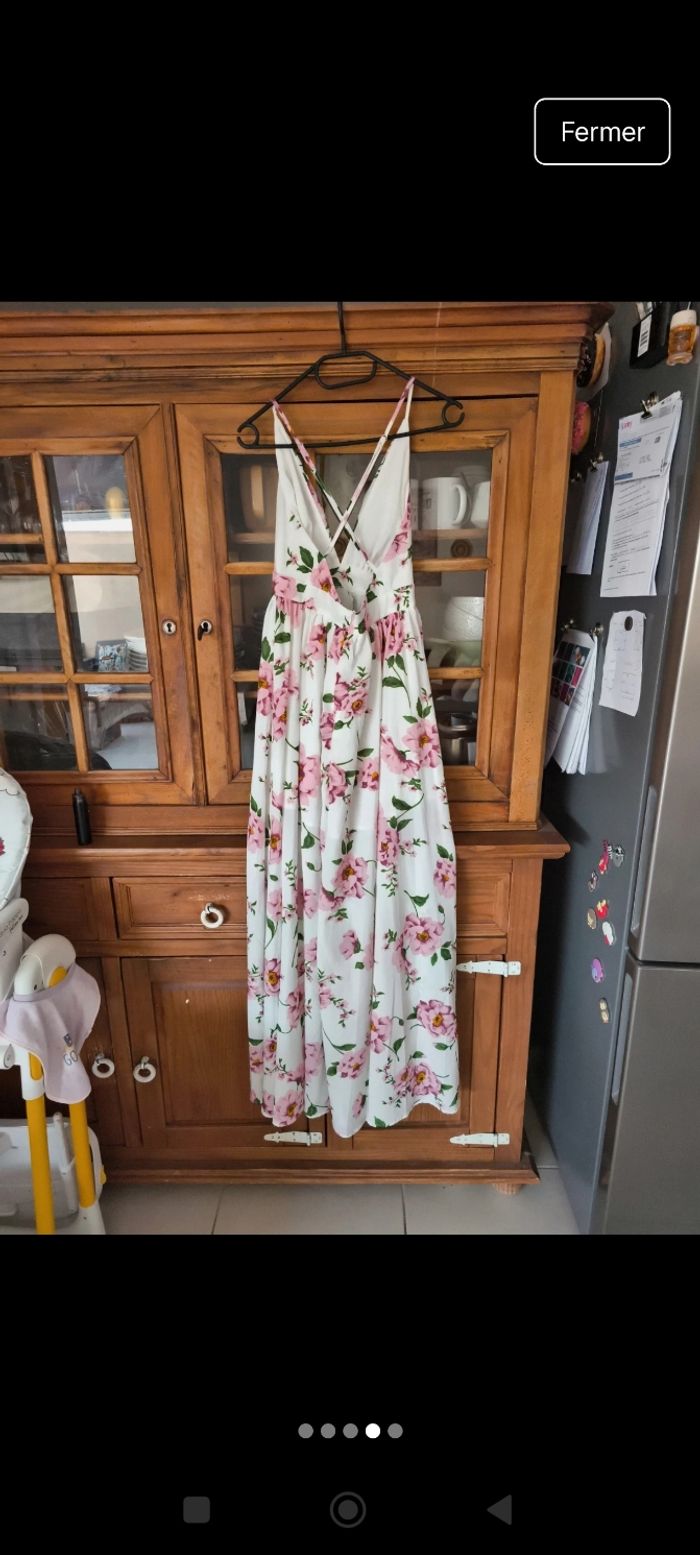 Robe longue fleurie - XS - photo numéro 4