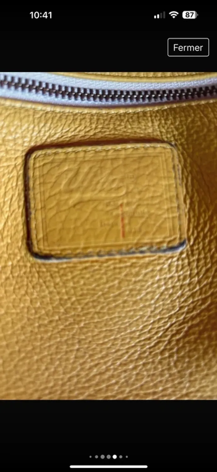 Véritable sac besace vintage #upla moutarde - photo numéro 10