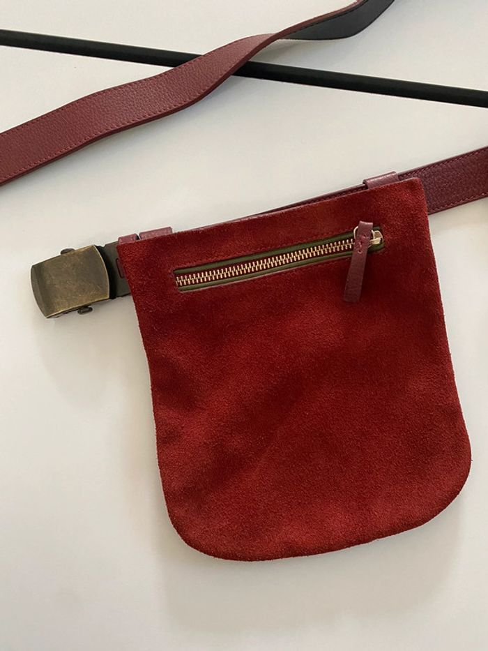 Momoni ceinture banane cuir et daim taille M - L - photo numéro 2