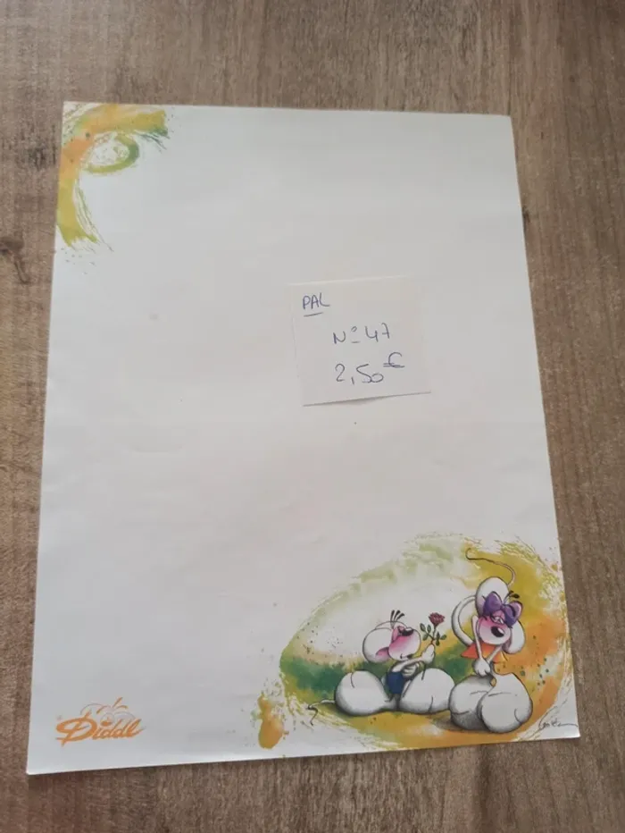 Papier à lettre Diddl 47 1,50€