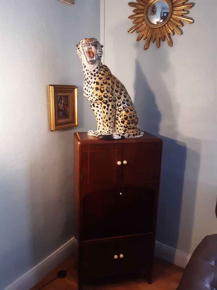 Grande panthère terre cuite années 60/70 - photo numéro 4