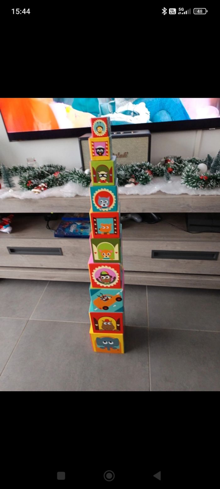 Cube a empiler djeco véhicules