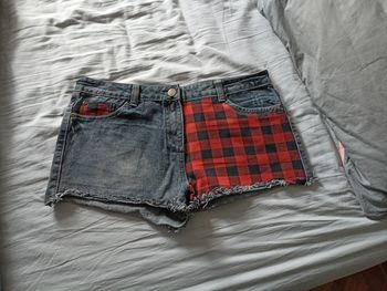Short en jean noir