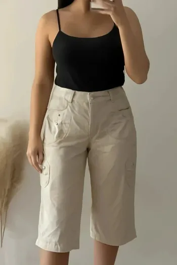 Pantacourt blanc crème - Taille 42