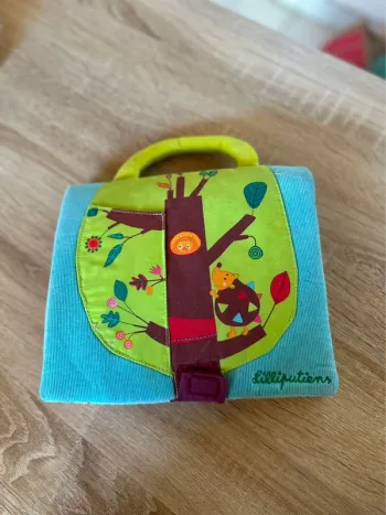 Livre tissu bébé sensoriel “Automne” Lilliputiens Très bon état