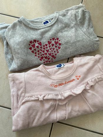 Lot de 2 pyjama velours Mots d’enfants