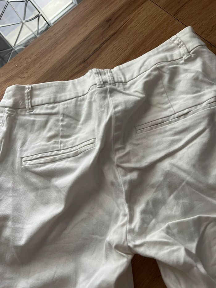 Pantalon 7/8e blanc H&M taille 36 - photo numéro 3
