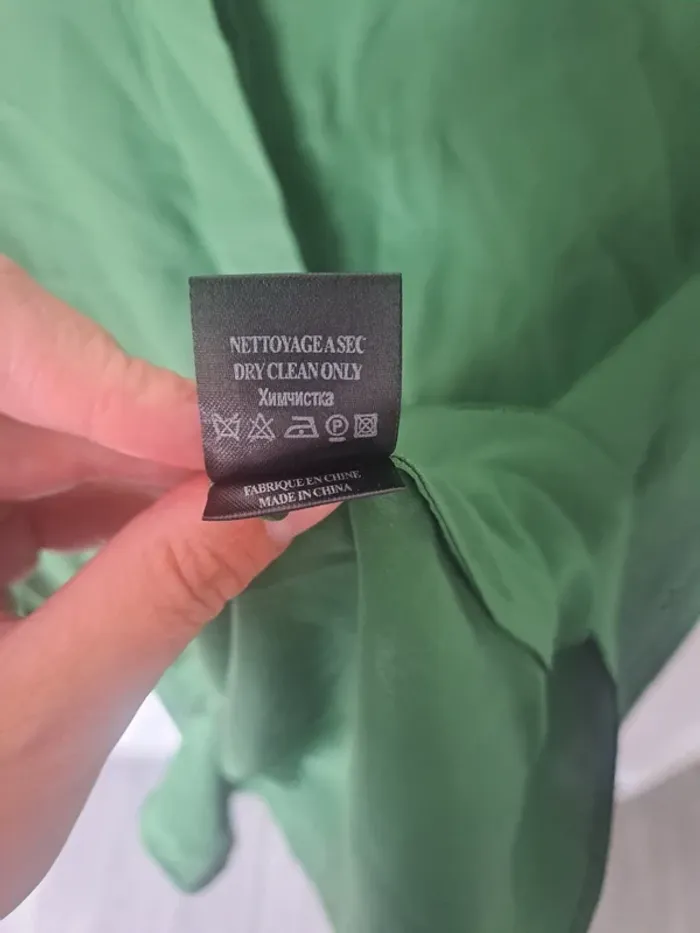 Chemise verte en Soie Barbara Bui Taille 40 - photo numéro 8