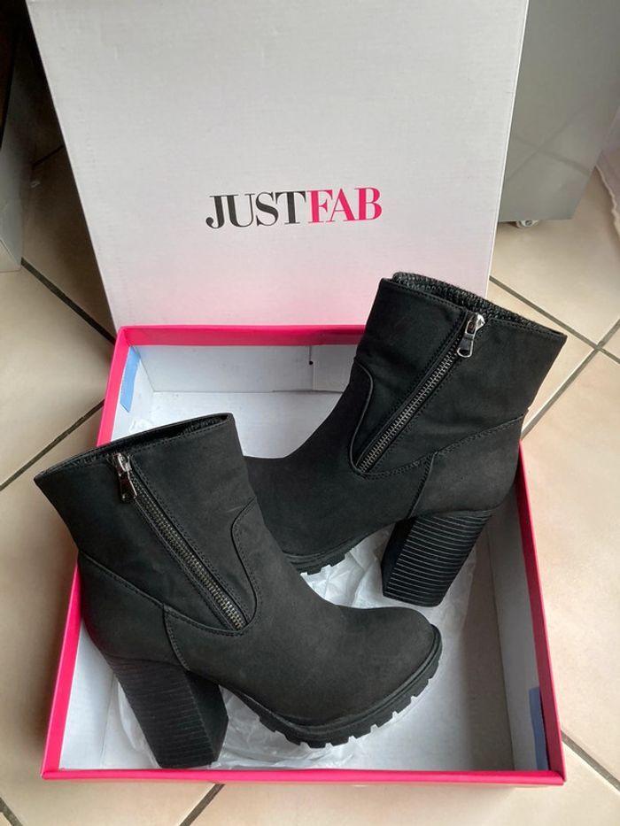 Bottines Justfab noires 38 - photo numéro 2
