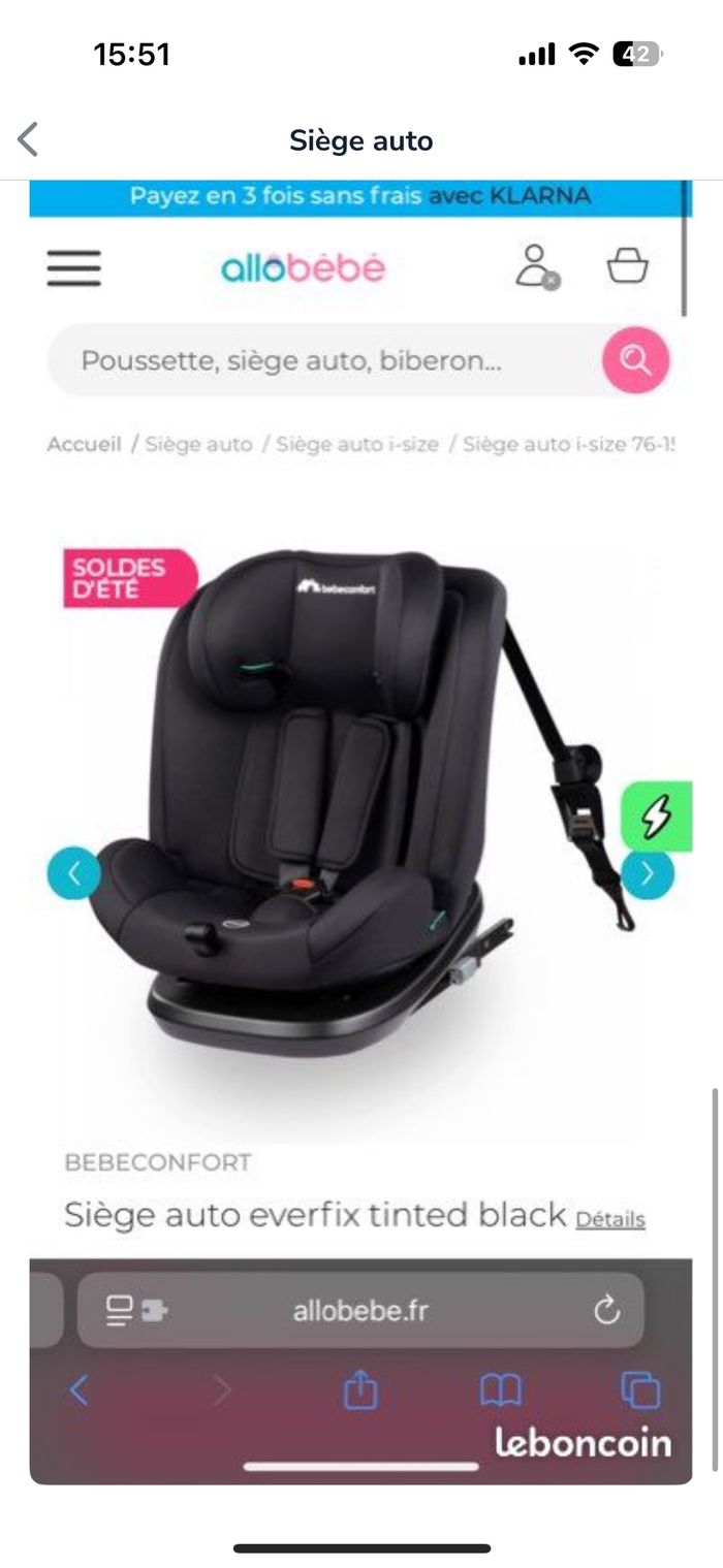 Siège auto bébé confort - photo numéro 3