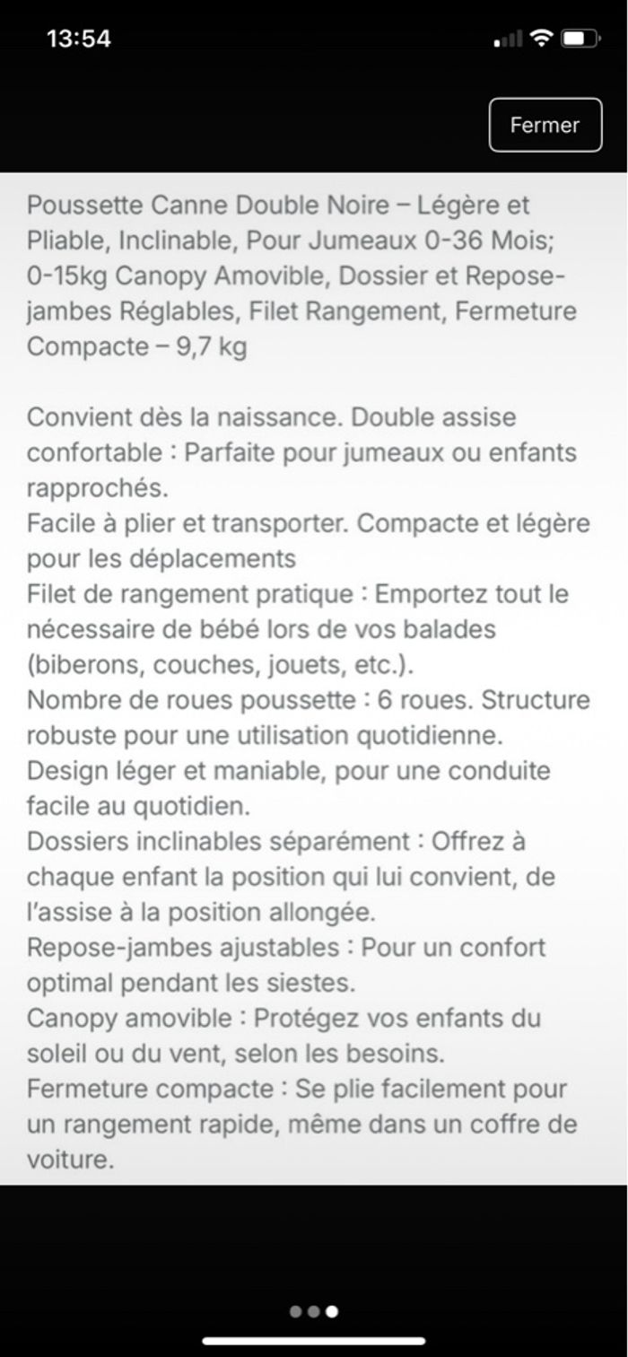 Poussette double canne - photo numéro 4