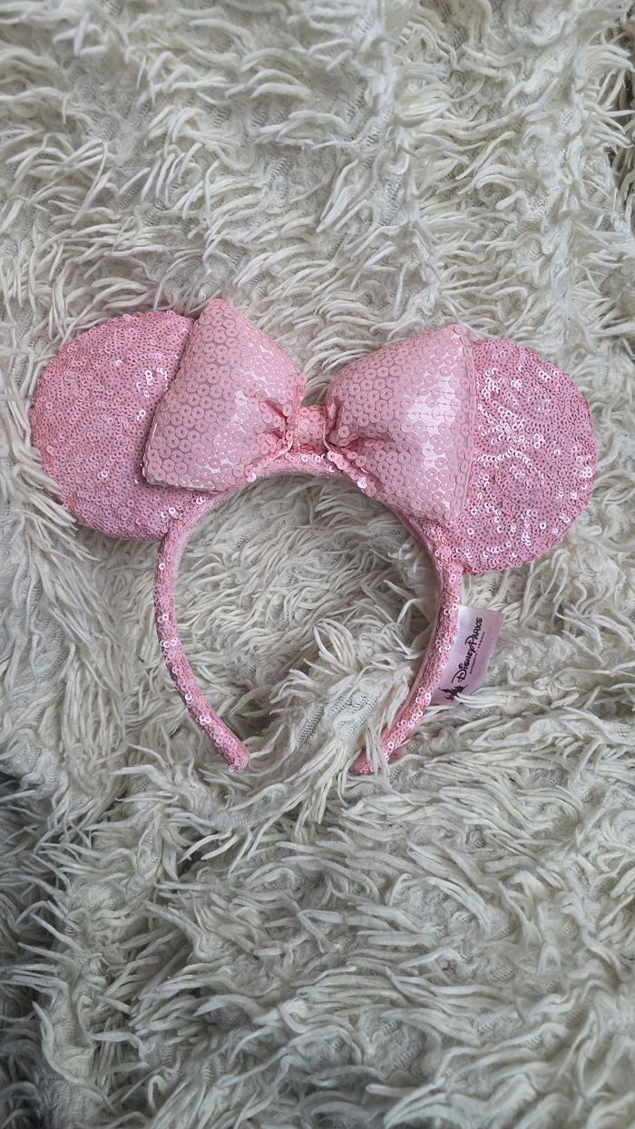 Ears disney oreille minnie mickey rose sequin disneyland paris - disney store