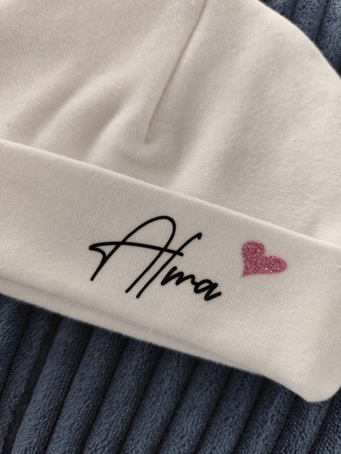Bonnet de naissance mixte personnalisé - photo numéro 2