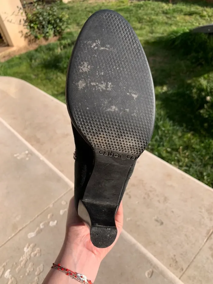 Bottines noires taille 37 Gabor en cuir véritable - photo numéro 6