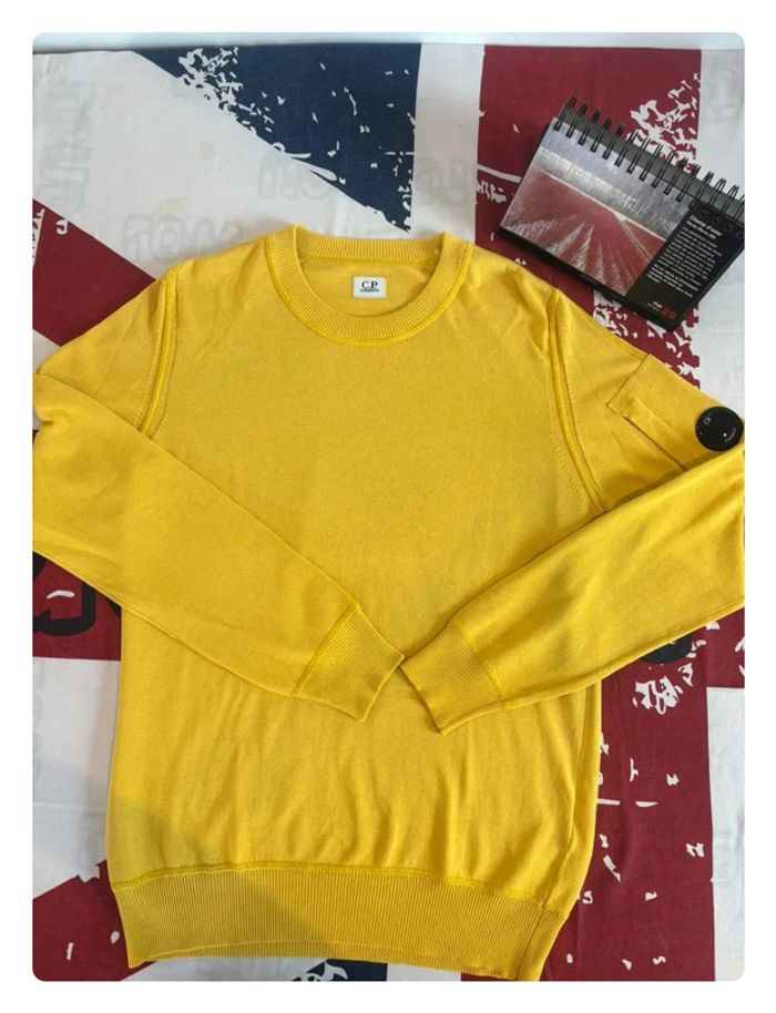 Pull C.P Company taille 48 (M) jaune moutarde - photo numéro 3