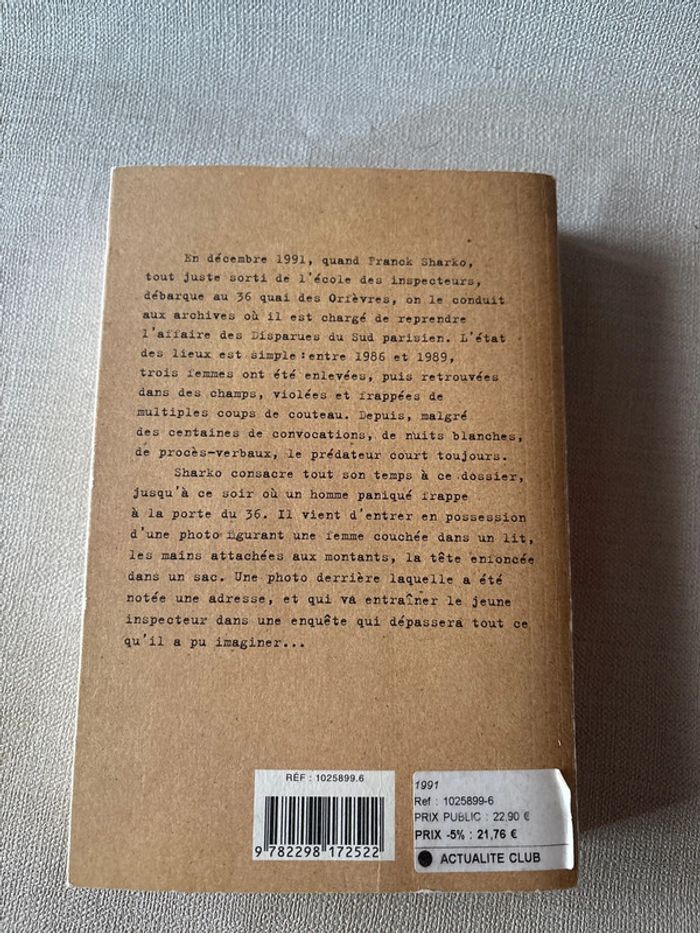 Livre  "1991" Franck Thilliez • thriller Polar captivant best-seller - photo numéro 2