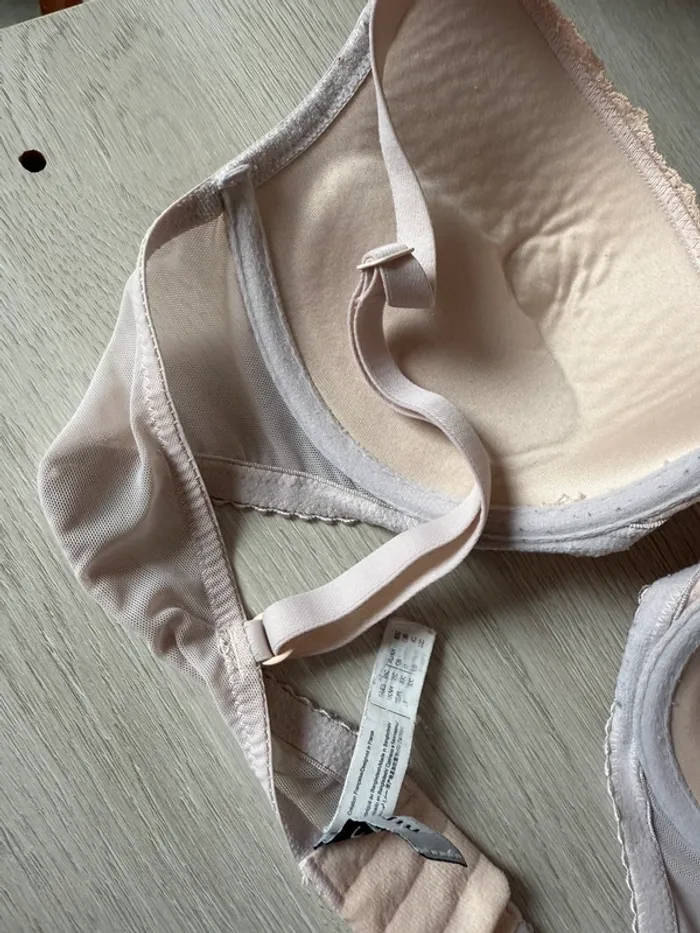 Soutien gorge rembourré 95C ETAM beige rosé - photo numéro 3