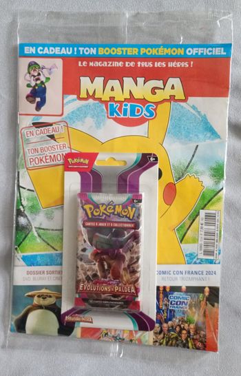 Booster sous blister Pokémon Évolutions à Paldéa dans un magazine scellé Fr