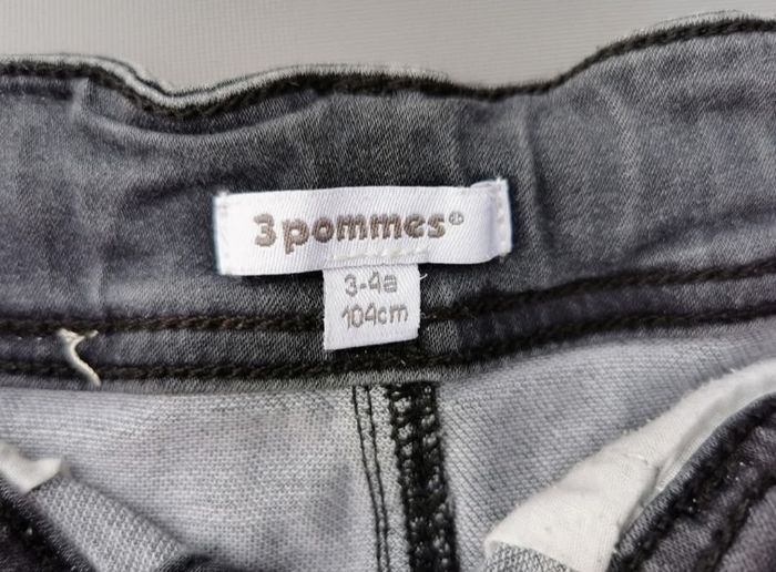 Jupe en jeans stretch 3-4 ans fille 3 pommes - photo numéro 3