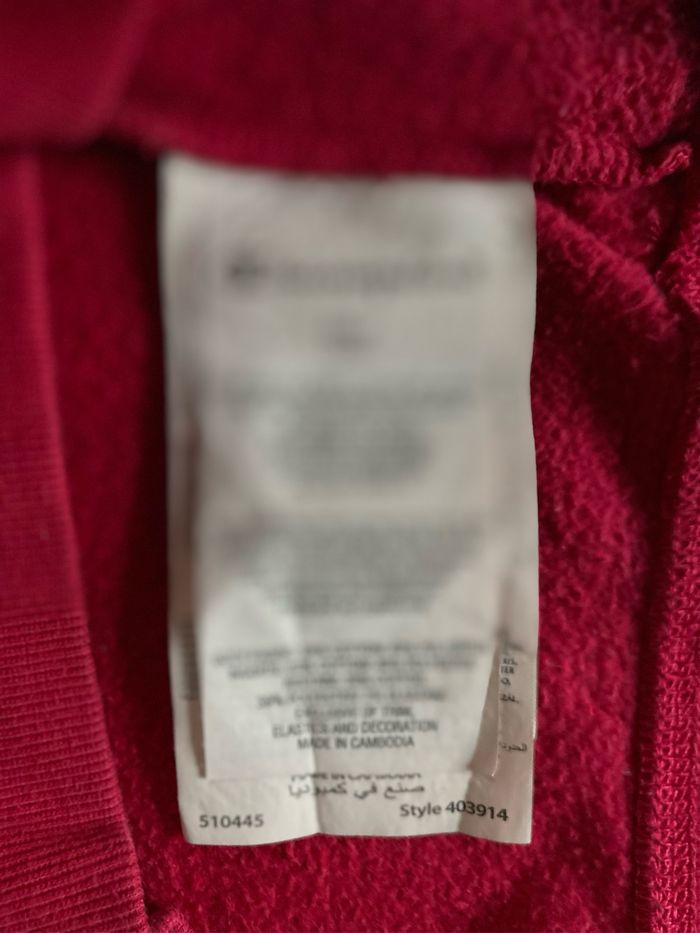 Pull sweat à capuche rouge framboise 9-10 ans Champion - photo numéro 4