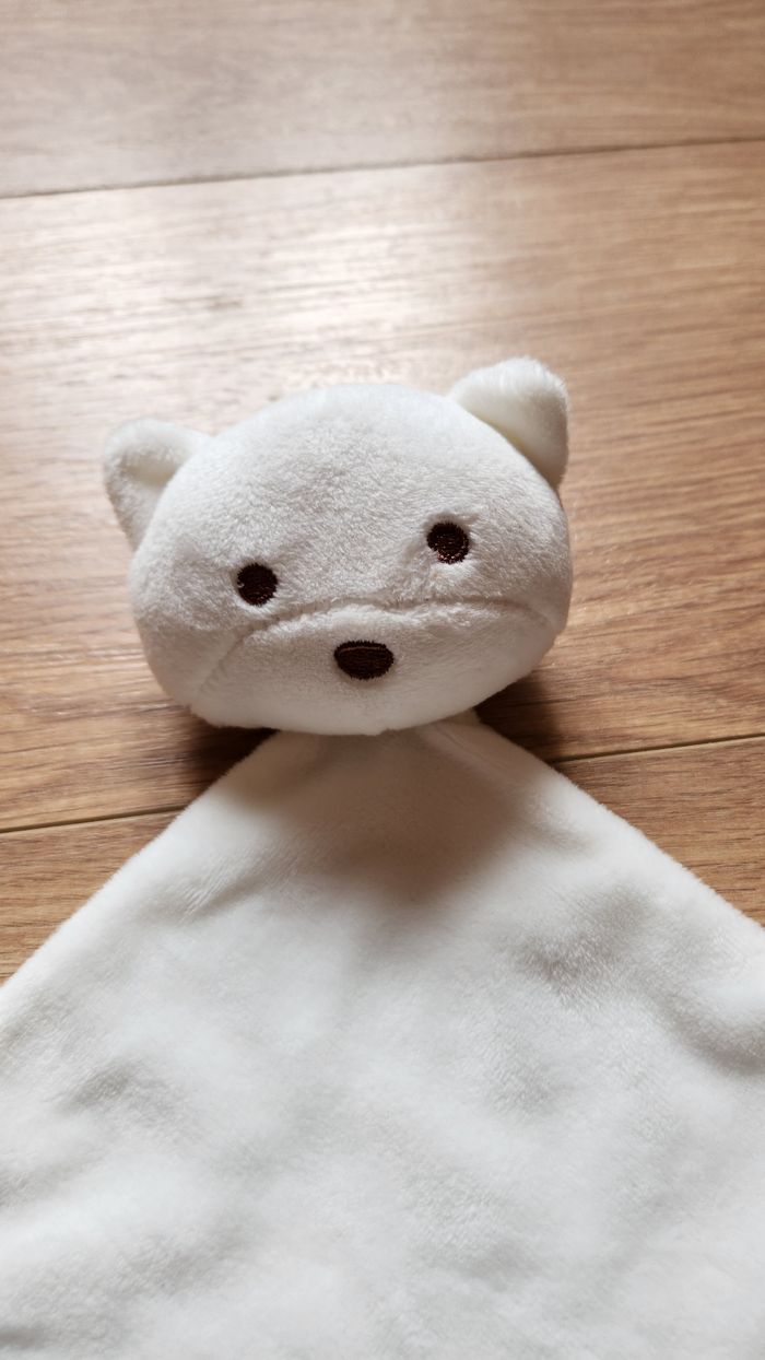 Doudou plat blanc – mes petits cailloux - photo numéro 2